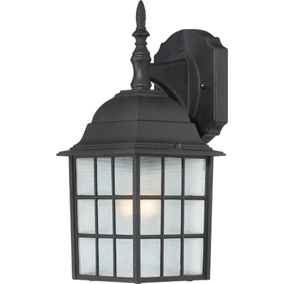 Nuvo Lighting 60/4906  Adams - 1 Light - 14" Outdoor Wall with Frosted Glass in Textured Black Finish